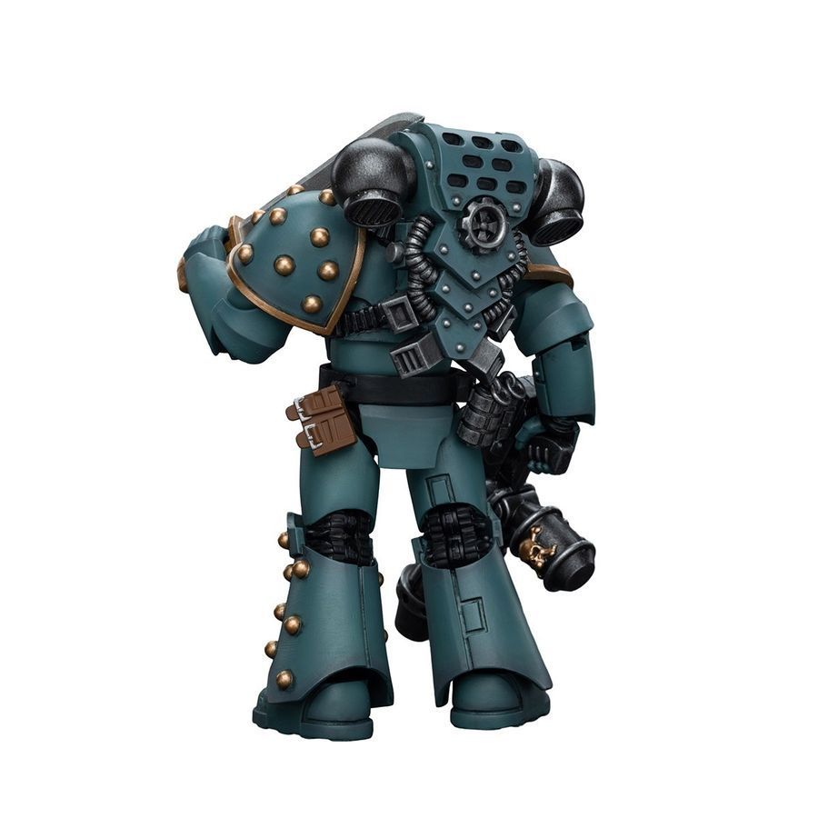 Фігурка з гри Warhammer 40k, Сини Хоруса Легіонер з вогнеметом, JOYTOY, рухома, 12 см (WHR 0087)