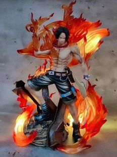 Аніме фігурка One Piece Ван Піс Portgas D Ace Ейс Вогняний Кулак, з підсвічуванням, 35 ​​см (OP 0137)