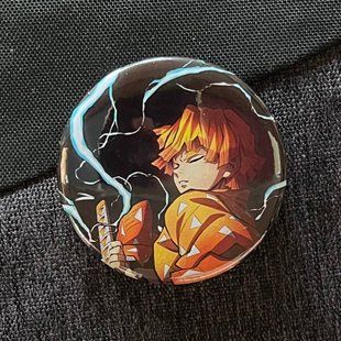 Значок аниме Клинок рассекающий демонов - Demon Slayer, диаметр 58 мм (ZNBDD 0046)