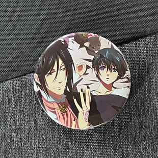 Значок аниме Темный Дворецкий Black Butler, диаметр 58 мм (ZNBLB 0010)