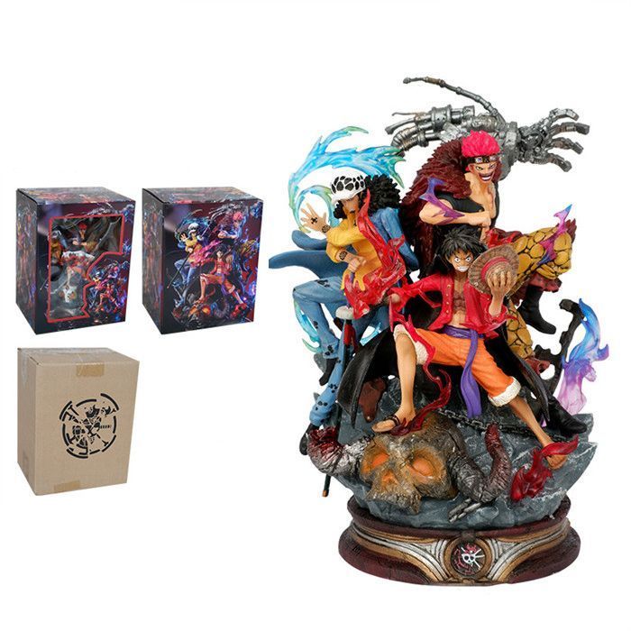 Аниме фигурка One Piece Ван пис Luffy Law Eustass Kid, Луффи, Трафальгар Ло, Юстасс Кид, 20 см (OP 0093)