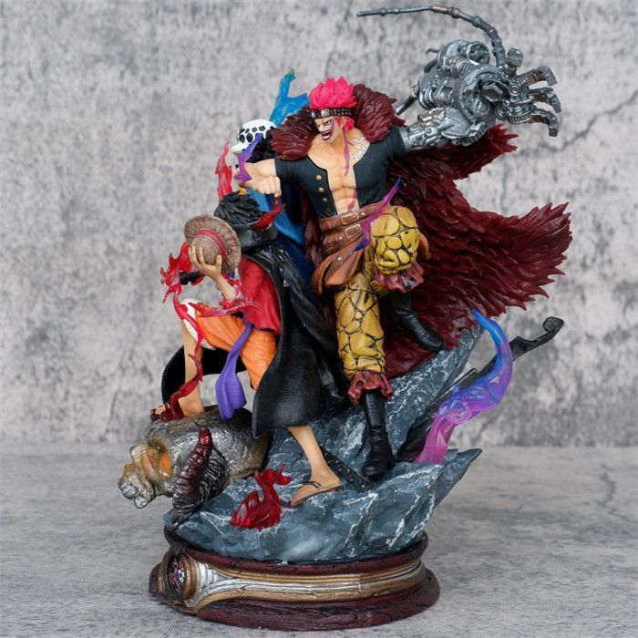 Аниме фигурка One Piece Ван пис Luffy Law Eustass Kid, Луффи, Трафальгар Ло, Юстасс Кид, 20 см (OP 0093)