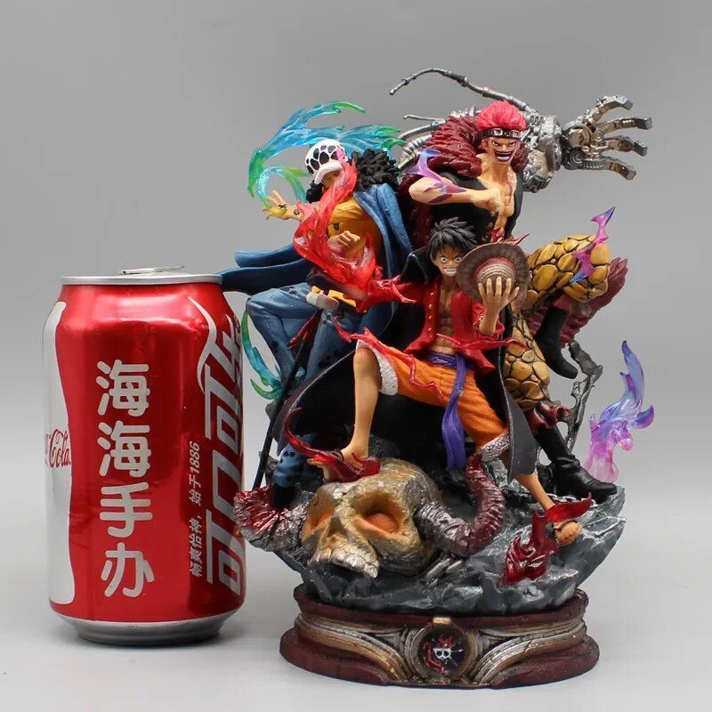 Аниме фигурка One Piece Ван пис Luffy Law Eustass Kid, Луффи, Трафальгар Ло, Юстасс Кид, 20 см (OP 0093)