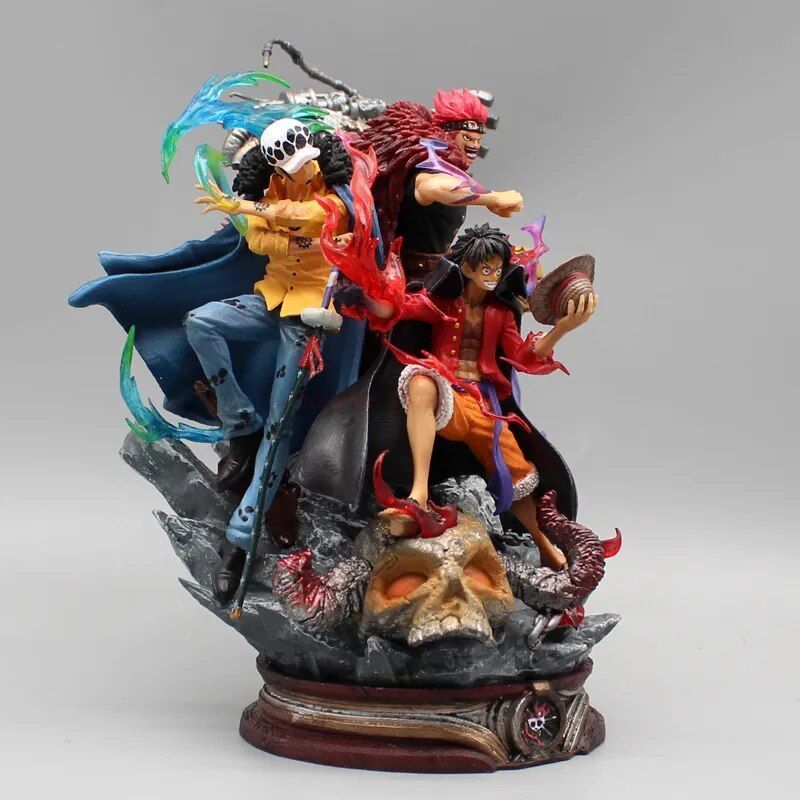 Аниме фигурка One Piece Ван пис Luffy Law Eustass Kid, Луффи, Трафальгар Ло, Юстасс Кид, 20 см (OP 0093)