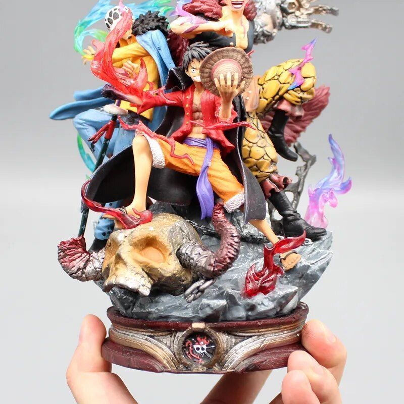 Аниме фигурка One Piece Ван пис Luffy Law Eustass Kid, Луффи, Трафальгар Ло, Юстасс Кид, 20 см (OP 0093)