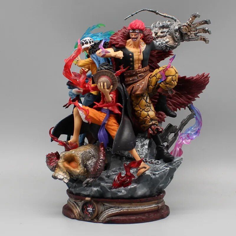 Аниме фигурка One Piece Ван пис Luffy Law Eustass Kid, Луффи, Трафальгар Ло, Юстасс Кид, 20 см (OP 0093)