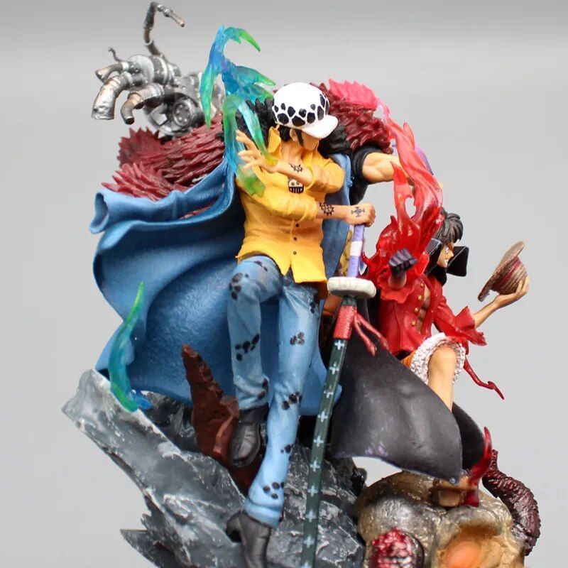 Аниме фигурка One Piece Ван пис Luffy Law Eustass Kid, Луффи, Трафальгар Ло, Юстасс Кид, 20 см (OP 0093)