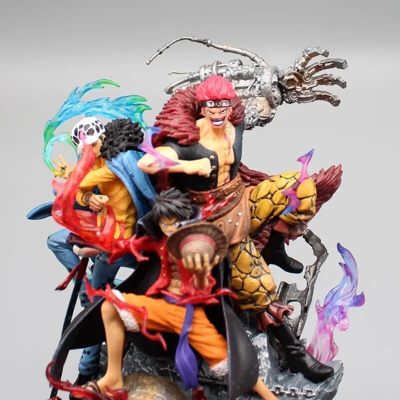 Аниме фигурка One Piece Ван пис Luffy Law Eustass Kid, Луффи, Трафальгар Ло, Юстасс Кид, 20 см (OP 0093)