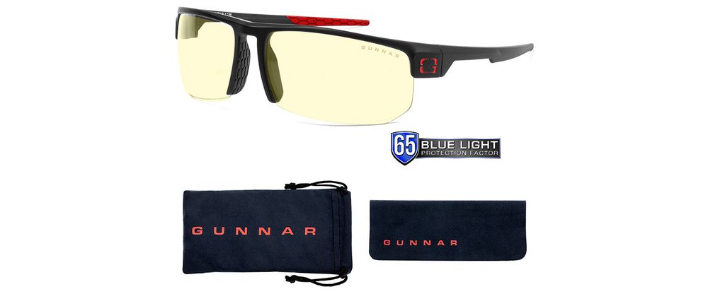 Компьютерные очки для геймеров + солнцезащитные линзы Gunnar, Torpedo 360, Onyx, Amber, White (TR3-00101)