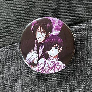 Значок аниме Темный Дворецкий Black Butler, диаметр 58 мм (ZNBLB 0011)