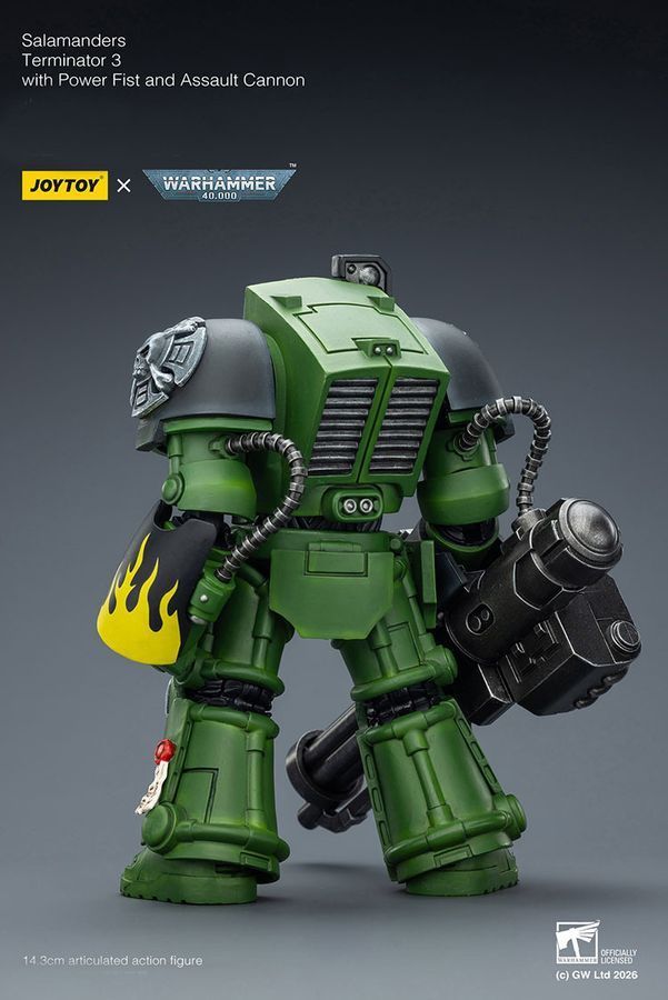 Фігурка з гри Warhammer 40k, Термінатор Саламандр з мультимельтою, JOYTOY, рухома, 14,3 см (WHR 0194)