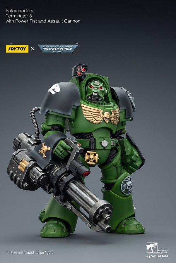 Фігурка з гри Warhammer 40k, Термінатор Саламандр з мультимельтою, JOYTOY, рухома, 14,3 см (WHR 0194)