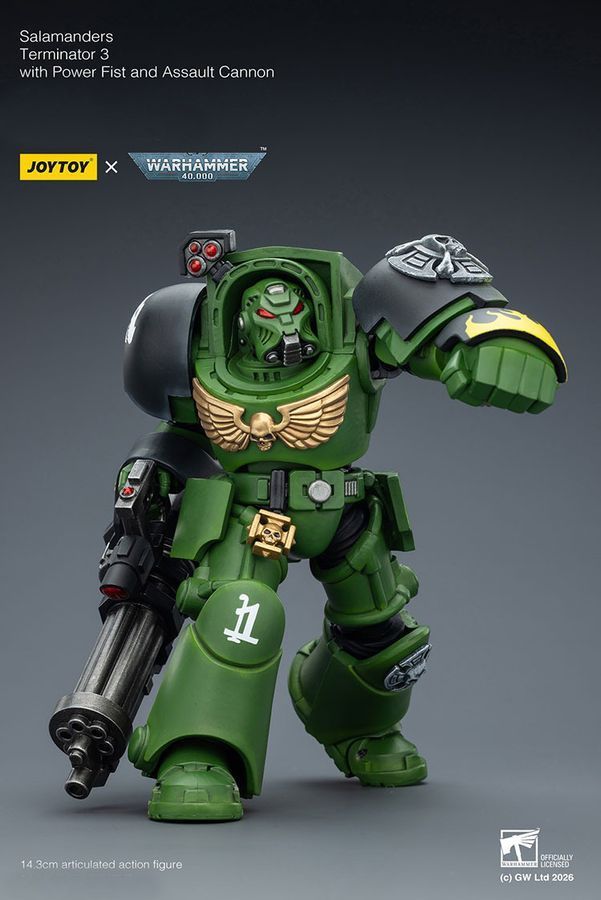 Фігурка з гри Warhammer 40k, Термінатор Саламандр з мультимельтою, JOYTOY, рухома, 14,3 см (WHR 0194)