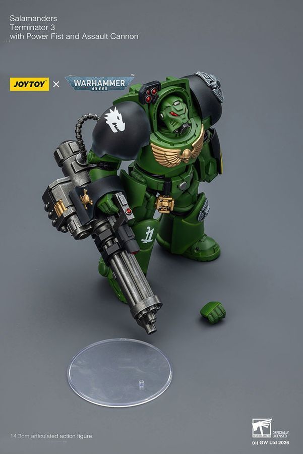 Фігурка з гри Warhammer 40k, Термінатор Саламандр з мультимельтою, JOYTOY, рухома, 14,3 см (WHR 0194)