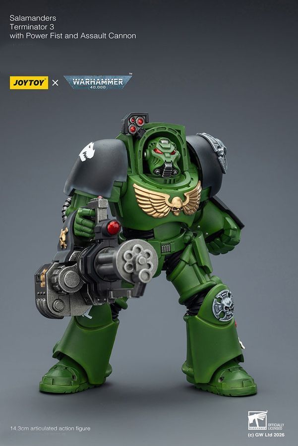 Фігурка з гри Warhammer 40k, Термінатор Саламандр з мультимельтою, JOYTOY, рухома, 14,3 см (WHR 0194)