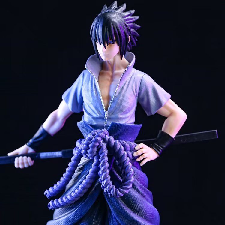 Аниме фигурка Naruto Наруто Sasuke Uchiha Саске Учиха, с подсветкой, 36 см (NAR 0061)
