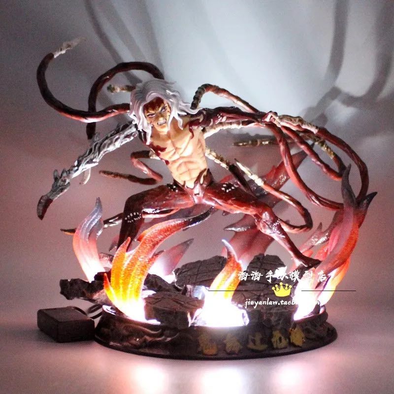 Аниме фигурка Demon Slayer Клинок рассекающий демонов Kibutsuji Muzan, Музан Кибуцуджив форме демона, с подсветкой, 35 см (BDD 0054)