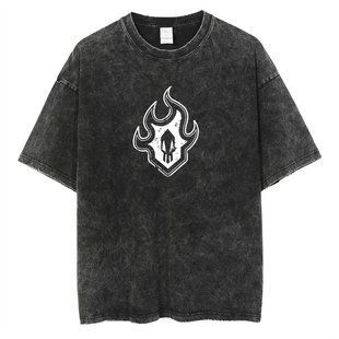 Футболка оверсайз с принтом из аниме Берсерк, универсальная, хлопок Washed Cotton, размер XXXL (FBRK 0002G-XXXL)
