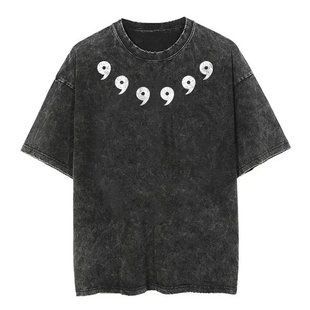 Футболка оверсайз с принтом из аниме Наруто, универсальная, хлопок Washed Cotton, размер XXXL (FNAR 0047G-XXXL)