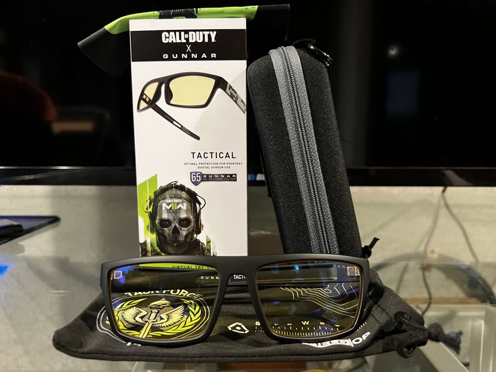 Комп'ютерні окуляри для геймерів Gunnar, Call of Duty Tactical, Black/Green, Amber, White (TAC-MW201)