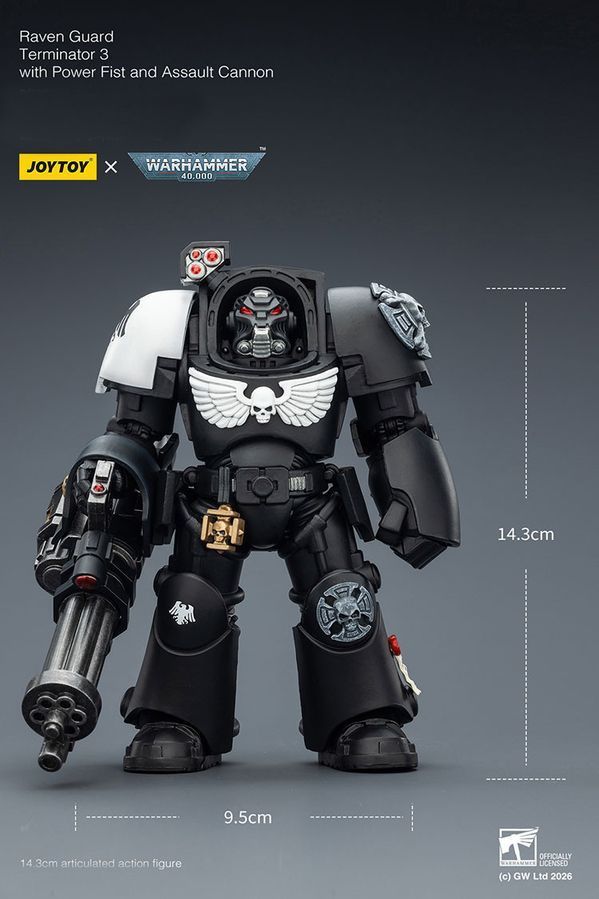 Фигурка из игры Warhammer 40k, Терминатор Гвардии Ворона с мультимельтой, JOYTOY, подвижная, 14,3 см (WHR 0196)