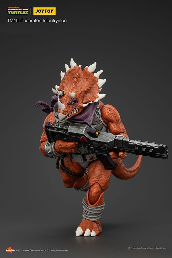 Фігурка Черепашки-Ніндзя JOYTOY Triceraton Infantryman, рухома, 13.2 см (TMNT 0018)