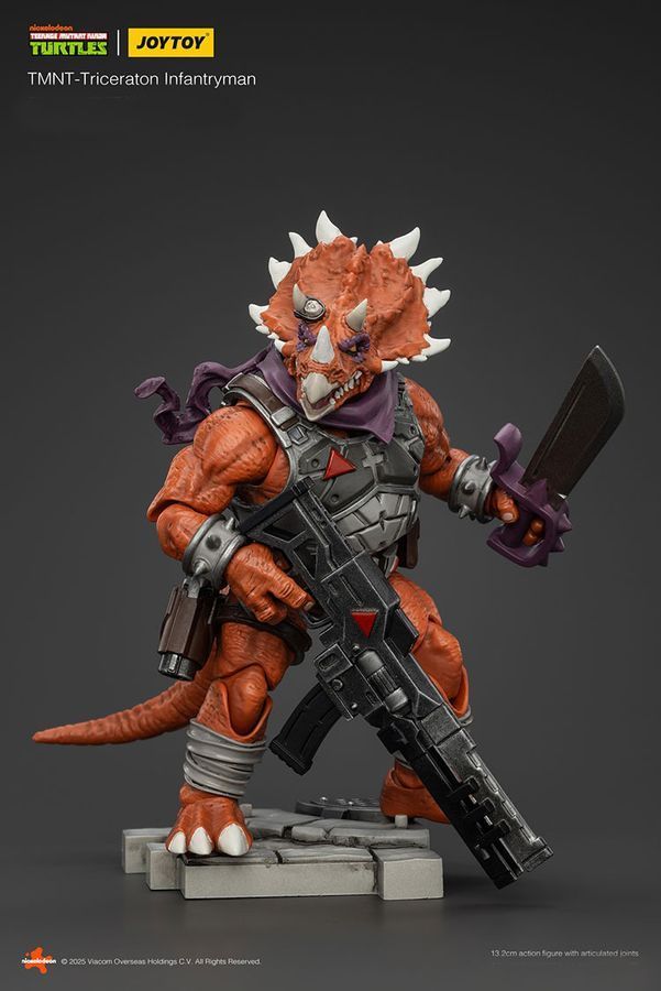 Фігурка Черепашки-Ніндзя JOYTOY Triceraton Infantryman, рухома, 13.2 см (TMNT 0018)