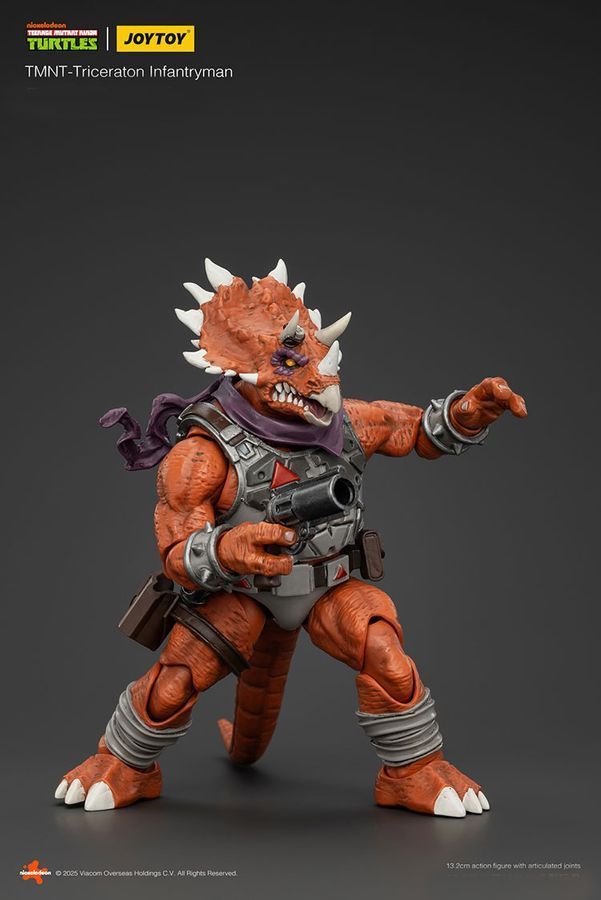 Фігурка Черепашки-Ніндзя JOYTOY Triceraton Infantryman, рухома, 13.2 см (TMNT 0018)