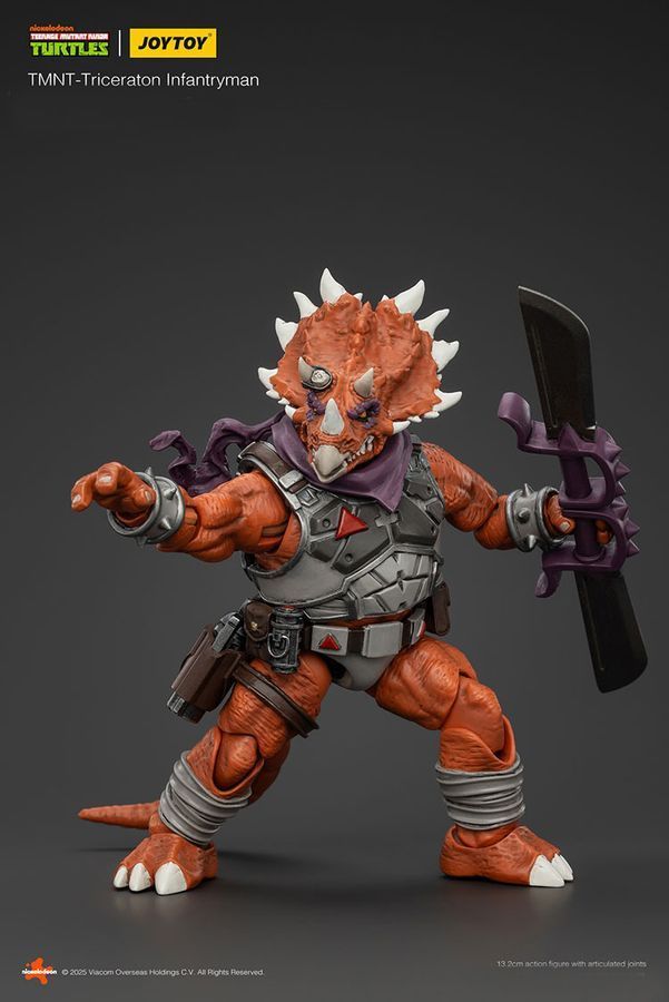 Фігурка Черепашки-Ніндзя JOYTOY Triceraton Infantryman, рухома, 13.2 см (TMNT 0018)