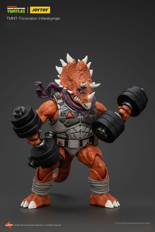 Фігурка Черепашки-Ніндзя JOYTOY Triceraton Infantryman, рухома, 13.2 см (TMNT 0018)