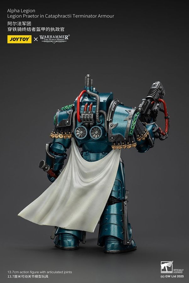 Фігурка з гри Warhammer 40k, Альфа Легіон, Претор Легіону в обладунках Термінатора Катафракта, JOYTOY, рухома, 13,7 см (WHR 0130)