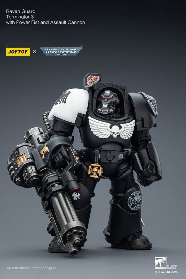 Фигурка из игры Warhammer 40k, Терминатор Гвардии Ворона с мультимельтой, JOYTOY, подвижная, 14,3 см (WHR 0196)