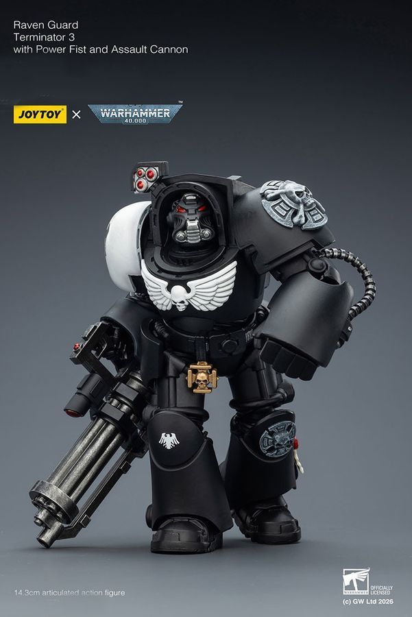 Фигурка из игры Warhammer 40k, Терминатор Гвардии Ворона с мультимельтой, JOYTOY, подвижная, 14,3 см (WHR 0196)