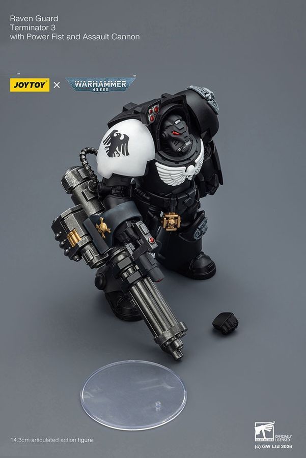 Фигурка из игры Warhammer 40k, Терминатор Гвардии Ворона с мультимельтой, JOYTOY, подвижная, 14,3 см (WHR 0196)
