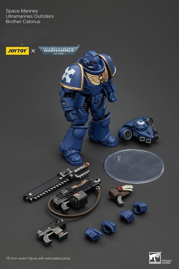 Фігурка з гри Warhammer 40k, Вершники Ультрамаринів Брат Катонус, JOYTOY, рухома, 12,1 см (WHR 0177)