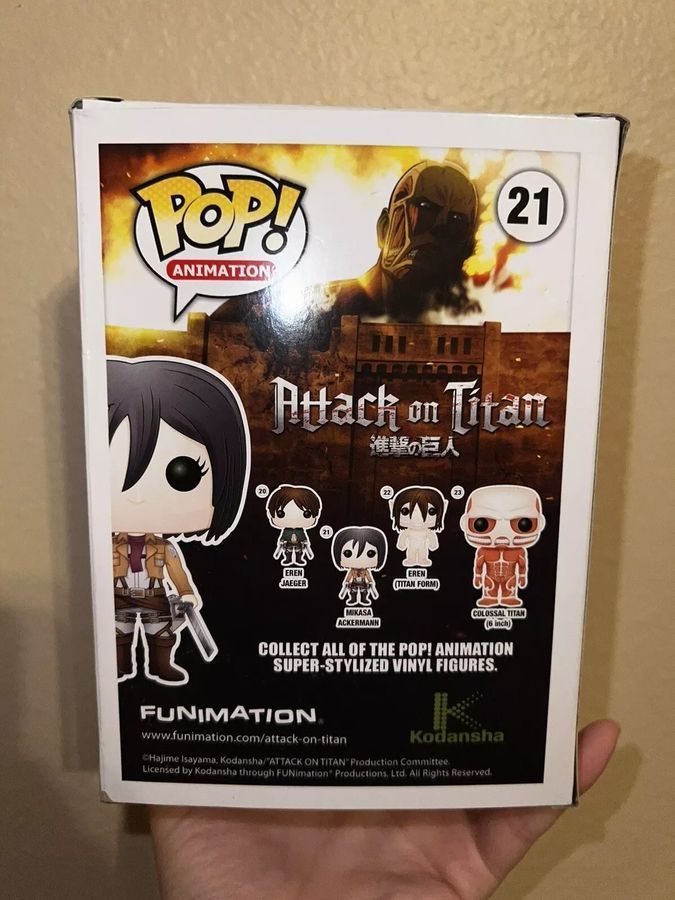 Фигурка Funko POP Фанко поп №21 Атака титанов Attack on Titan Mikasa Ackerman, Микаса Аккерман, 10 см (AT 0023)