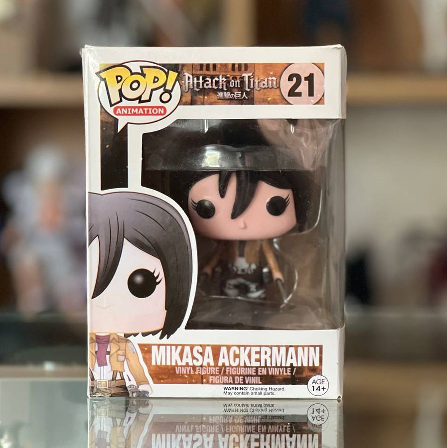 Фигурка Funko POP Фанко поп №21 Атака титанов Attack on Titan Mikasa Ackerman, Микаса Аккерман + защита для коробки, 10 см (AT 0023)