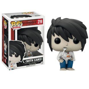 Аниме фигурка Funko POP Фанко поп Тетрадь Смерти Death Note Эл L с тортом, 10 см (DNA 0014)