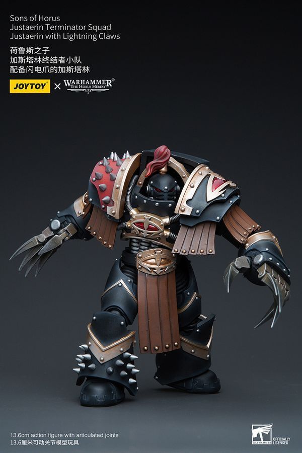 Фігурка з гри Warhammer 40k, Сини Хоруса Юстаерин з блискавичними кігтями, JOYTOY, рухома, 13,6 см (WHR 0092)