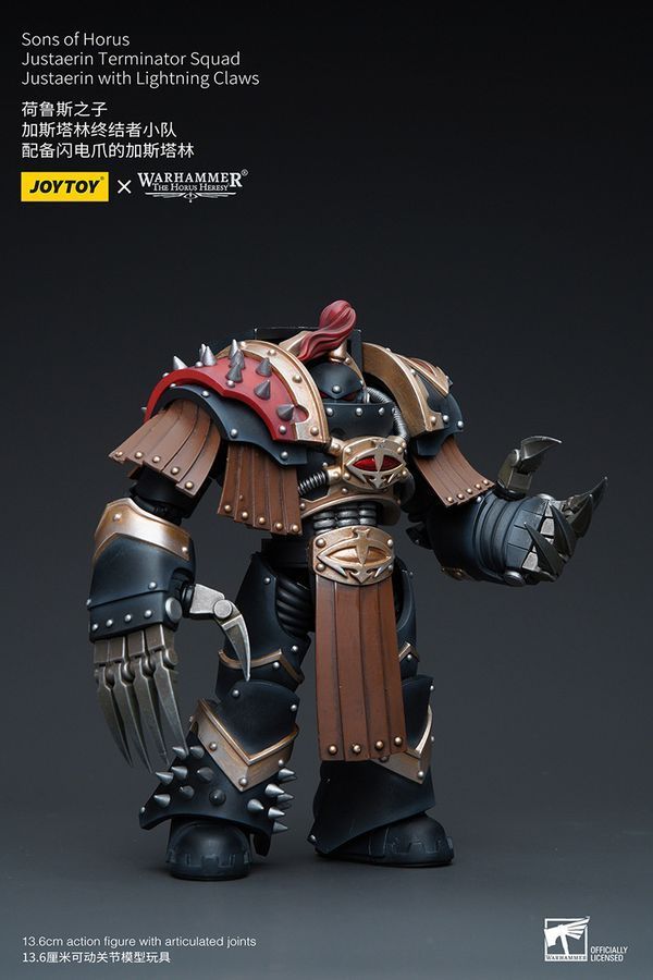 Фігурка з гри Warhammer 40k, Сини Хоруса Юстаерин з блискавичними кігтями, JOYTOY, рухома, 13,6 см (WHR 0092)
