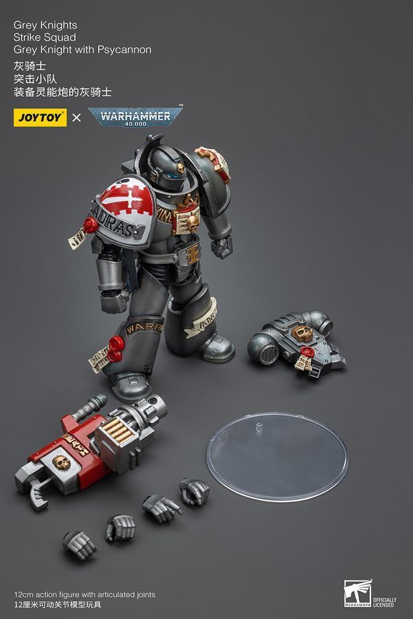 Фигурка из игры Warhammer 40k, Ударный отряд, Серый рыцарь с Псипушкой, JOYTOY, подвижная, 12 см (WHR 0052)