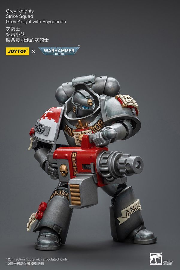 Фигурка из игры Warhammer 40k, Ударный отряд, Серый рыцарь с Псипушкой, JOYTOY, подвижная, 12 см (WHR 0052)