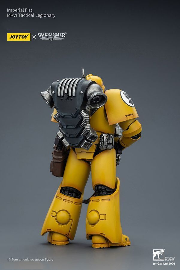 Фигурка из игры Warhammer 40k, Имперские Кулаки, Тактический легионер MKVI, JOYTOY, подвижная, 12,2 см (WHR 0178)