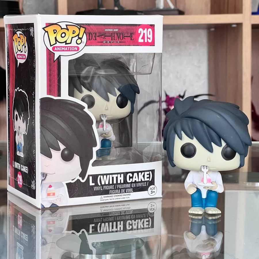 Аниме фигурка Funko POP Фанко поп Тетрадь Смерти Death Note Эл L с тортом, 10 см (DNA 0014)