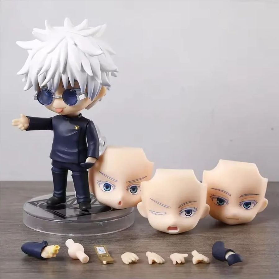 Аниме фигурка нендороид Магическая Битва Jujutsu Kaisen Сатору Годжо Satoru Gojo, подвижная, 9 cм (JUK 0021)