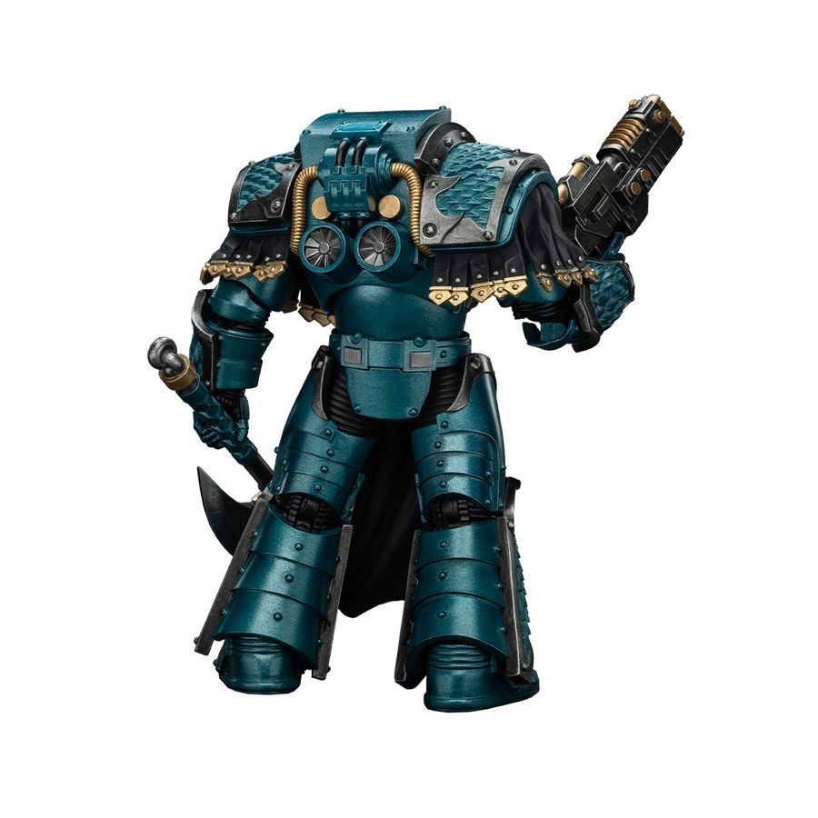 Фігурка з гри Warhammer 40k, Термінатор Лернейського Легіону Альфа з Волкітовим Зарядним Пристроєм, JOYTOY, рухома, 13,7 см (WHR 0131)