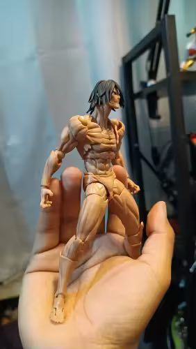 Аниме фигурка Атака титанов Attack on Titan Eren Jaeger, титан Эрен Йегер, подвижный, 16 см (AT 0030)