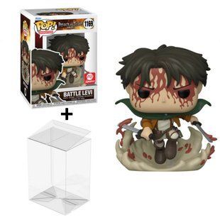 Фігурка Funko POP Фанко поп №1169 Атака титанів Attack on Titan Battle Levi Ackerman, Леві Аккерман + захист для коробки, 10 см (AT 0025)