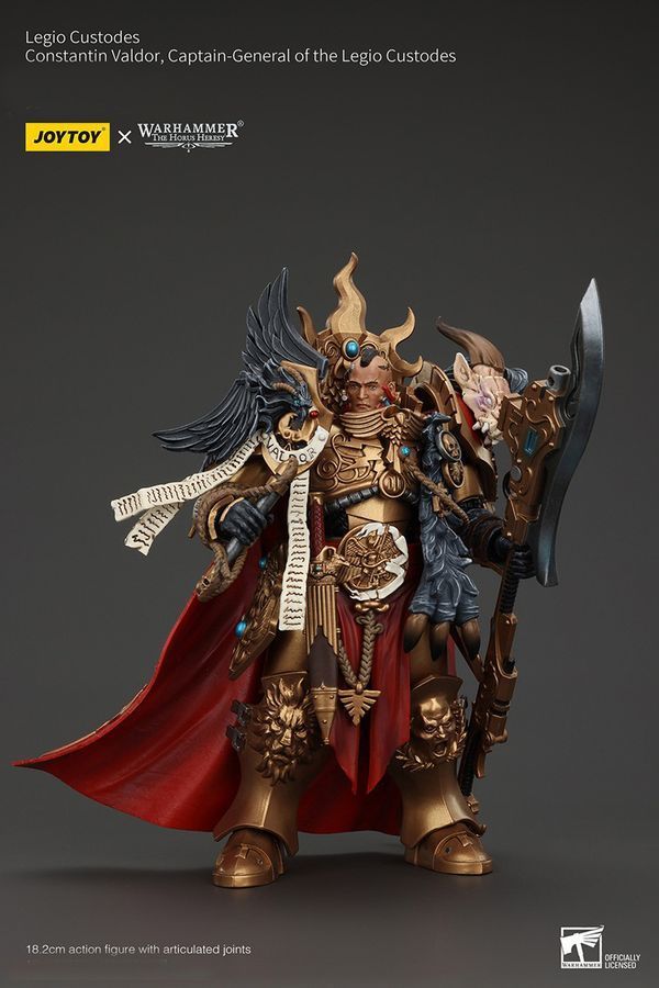 Фігурка з гри Warhammer 40k, Легіон Адептус Кустодес генерал-капітан Костянтин Вальдор, JOYTOY, рухома, 18,2 см (WHR 0198)