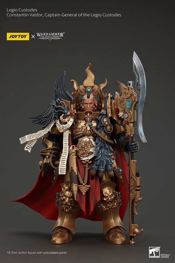 Фігурка з гри Warhammer 40k, Легіон Адептус Кустодес генерал-капітан Костянтин Вальдор, JOYTOY, рухома, 18,2 см (WHR 0198)